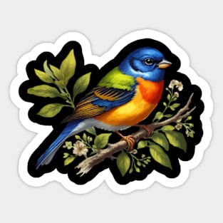 Birdwatching Painted Buntings Painted Bunting Sticker